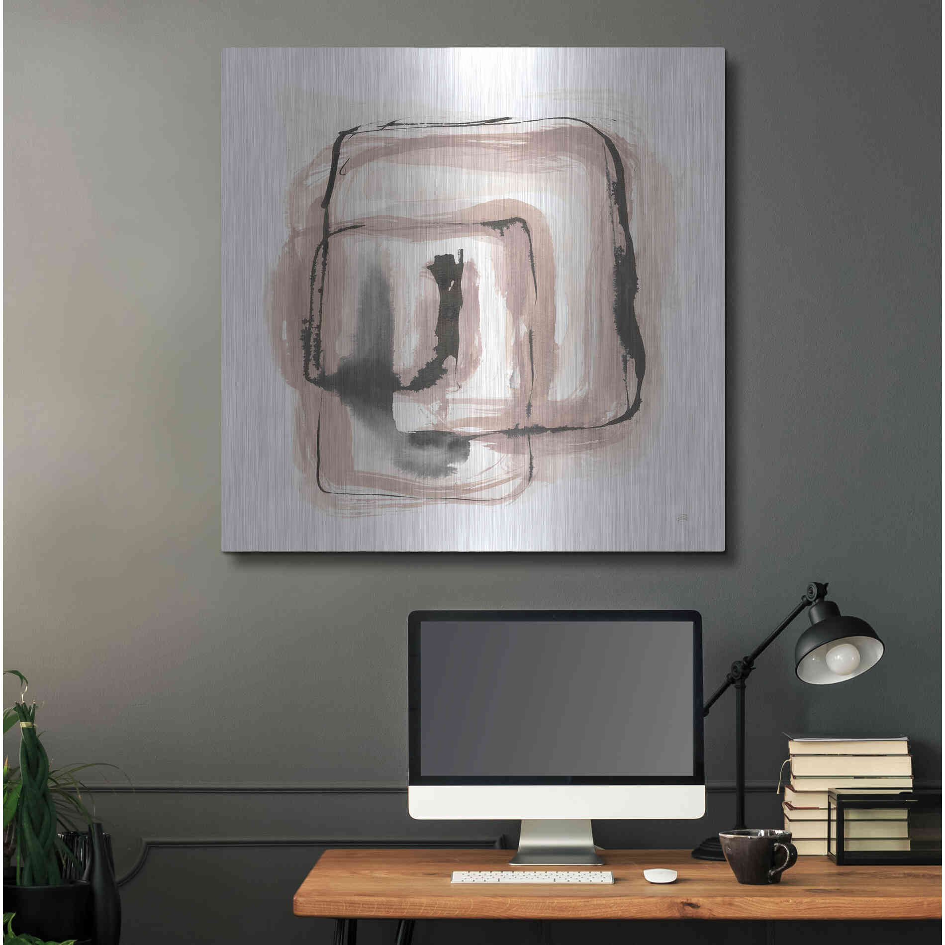 Luxe Metal Art 'Lost in Squares III' by Chris Paschke, Metal Wall Art,36x36