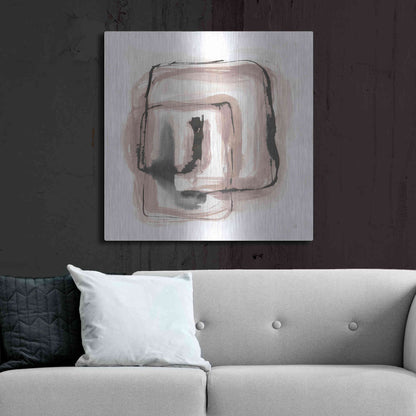 Luxe Metal Art 'Lost in Squares III' by Chris Paschke, Metal Wall Art,36x36