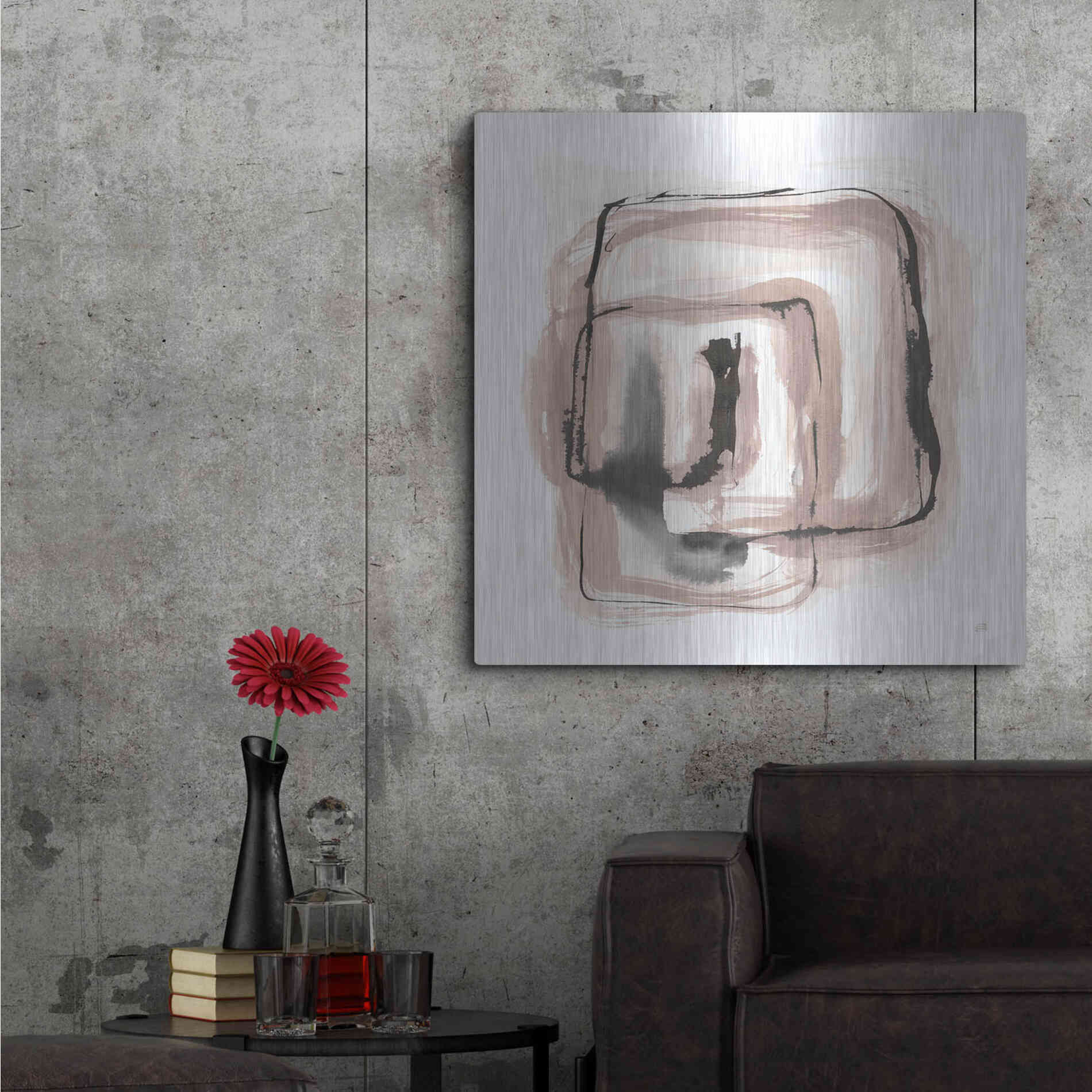 Luxe Metal Art 'Lost in Squares III' by Chris Paschke, Metal Wall Art,36x36