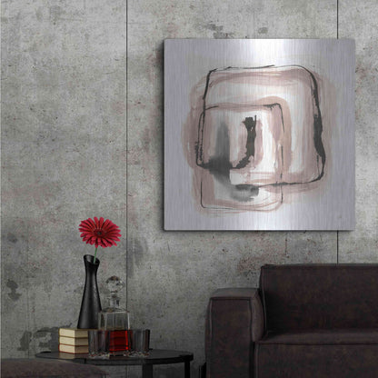 Luxe Metal Art 'Lost in Squares III' by Chris Paschke, Metal Wall Art,36x36