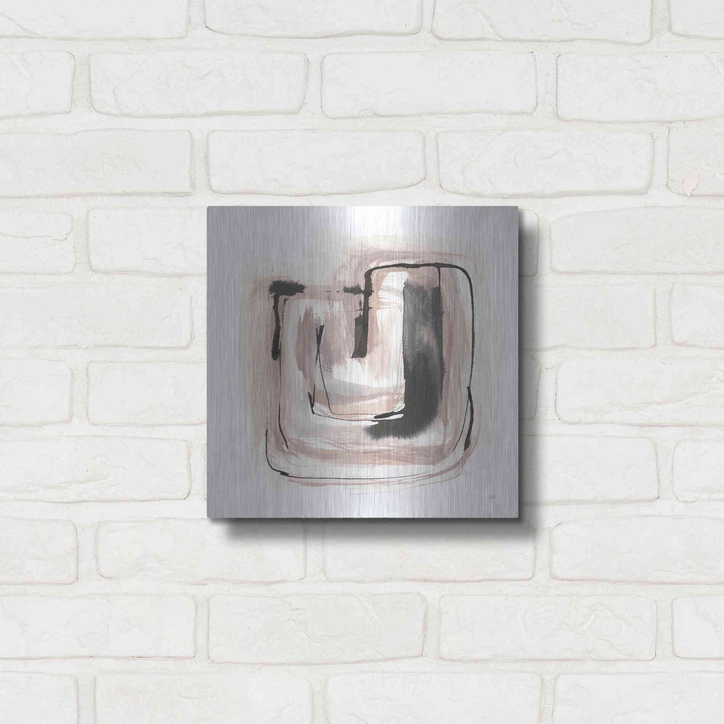 Luxe Metal Art 'Lost in Squares IV' by Chris Paschke, Metal Wall Art,12x12