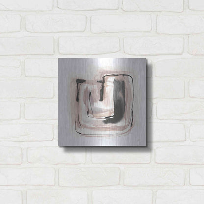 Luxe Metal Art 'Lost in Squares IV' by Chris Paschke, Metal Wall Art,12x12