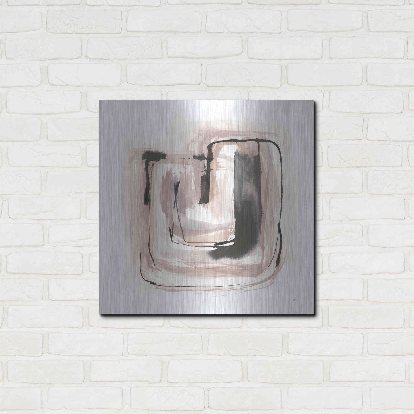 Luxe Metal Art 'Lost in Squares IV' by Chris Paschke, Metal Wall Art,24x24