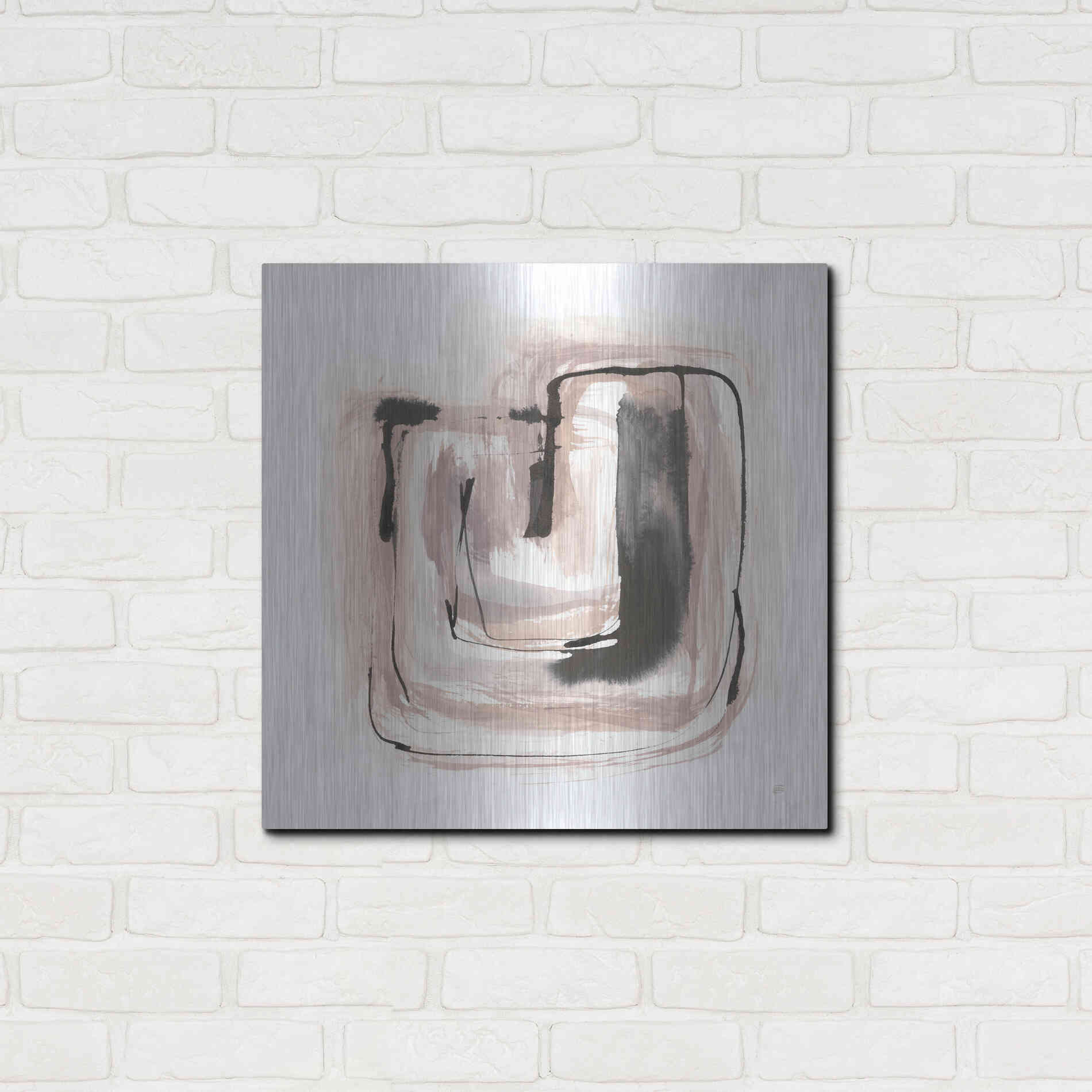 Luxe Metal Art 'Lost in Squares IV' by Chris Paschke, Metal Wall Art,24x24