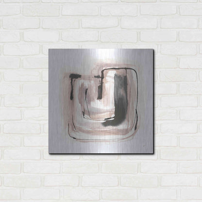 Luxe Metal Art 'Lost in Squares IV' by Chris Paschke, Metal Wall Art,24x24