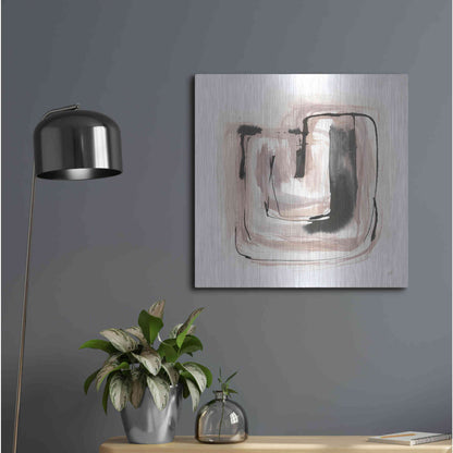 Luxe Metal Art 'Lost in Squares IV' by Chris Paschke, Metal Wall Art,24x24
