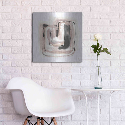 Luxe Metal Art 'Lost in Squares IV' by Chris Paschke, Metal Wall Art,24x24