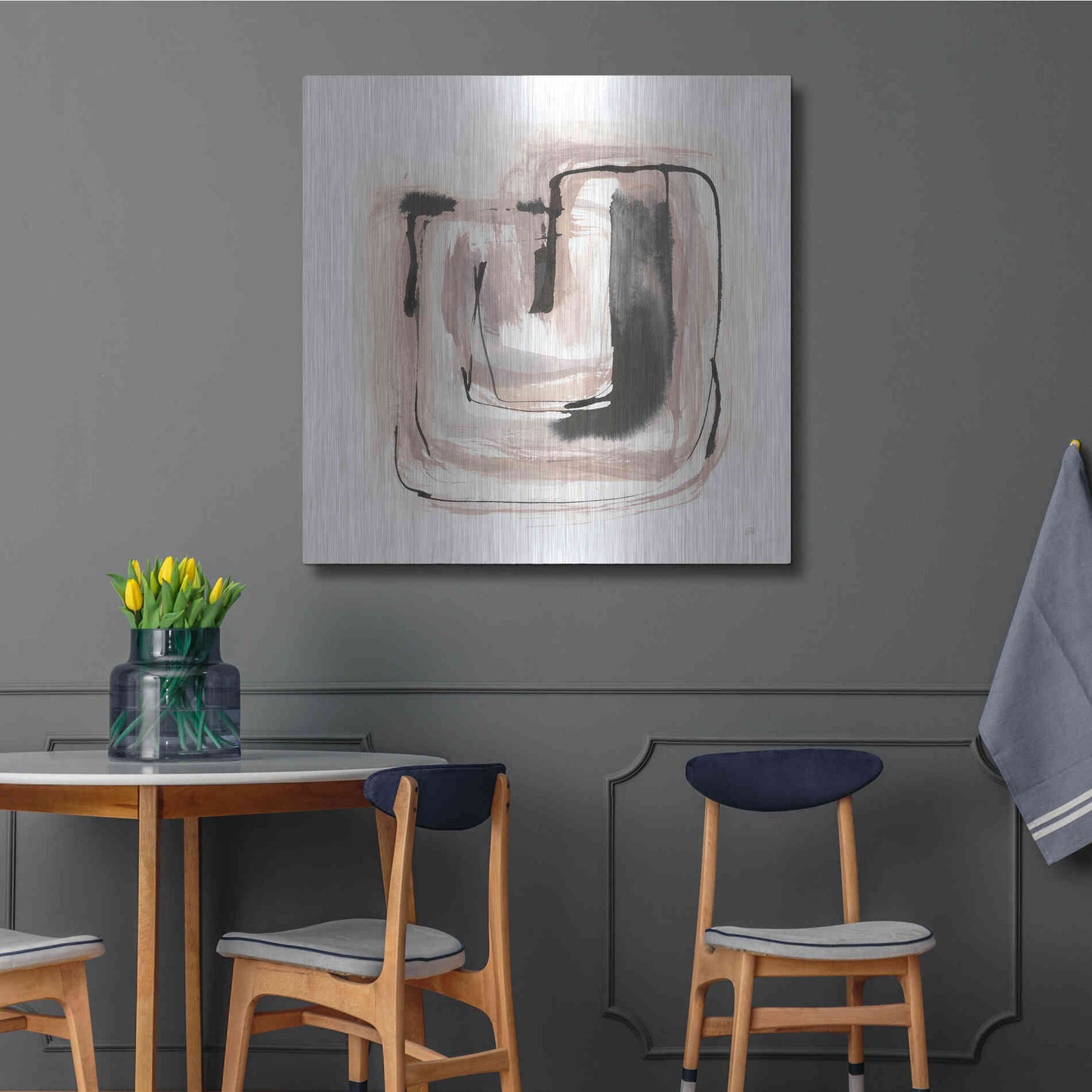 Luxe Metal Art 'Lost in Squares IV' by Chris Paschke, Metal Wall Art,36x36