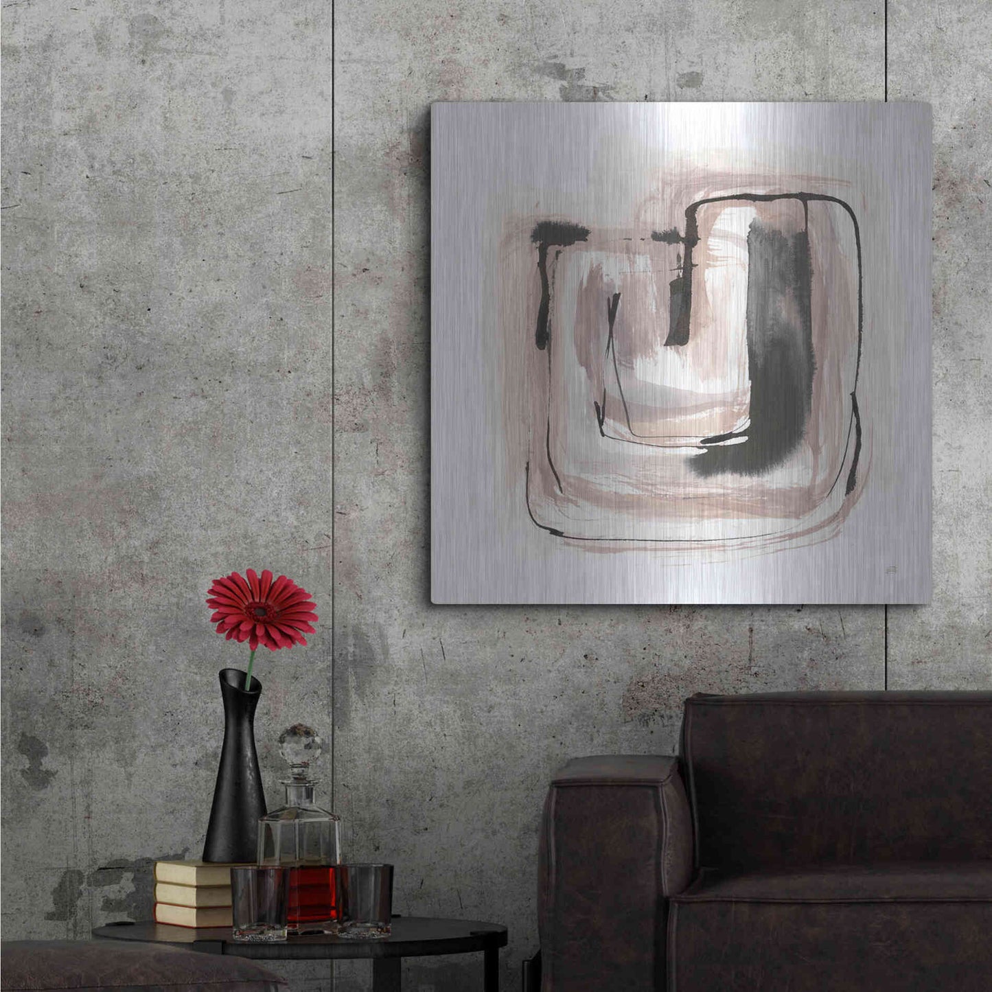 Luxe Metal Art 'Lost in Squares IV' by Chris Paschke, Metal Wall Art,36x36