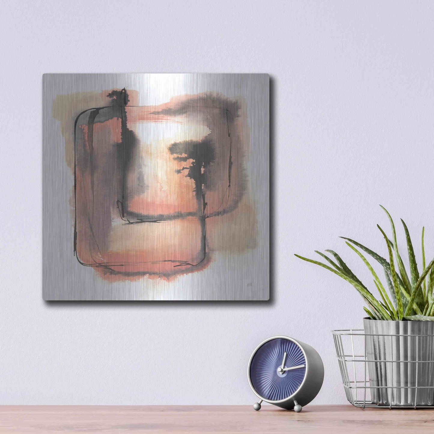 Luxe Metal Art 'Life Squared I' by Chris Paschke, Metal Wall Art,12x12