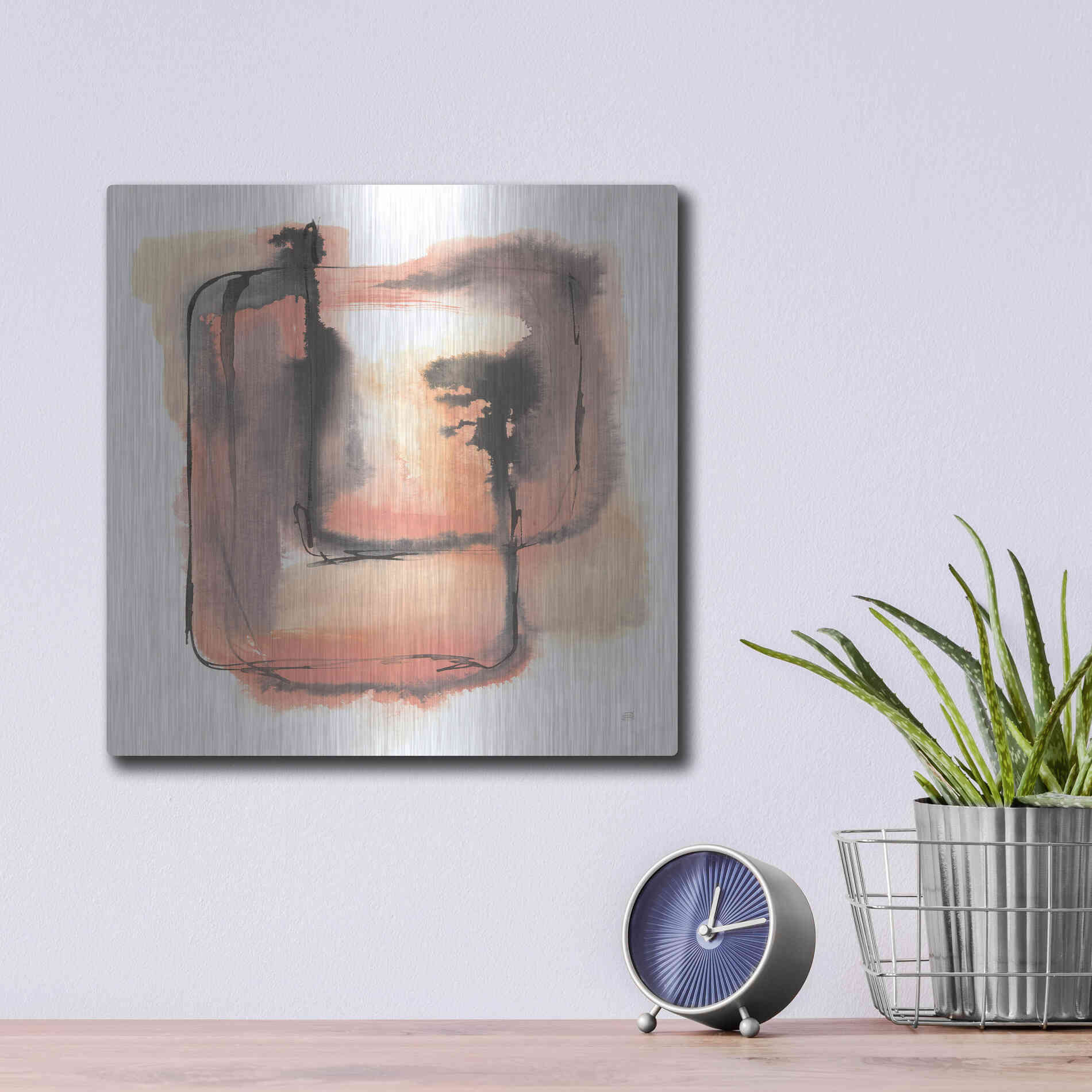 Luxe Metal Art 'Life Squared I' by Chris Paschke, Metal Wall Art,12x12