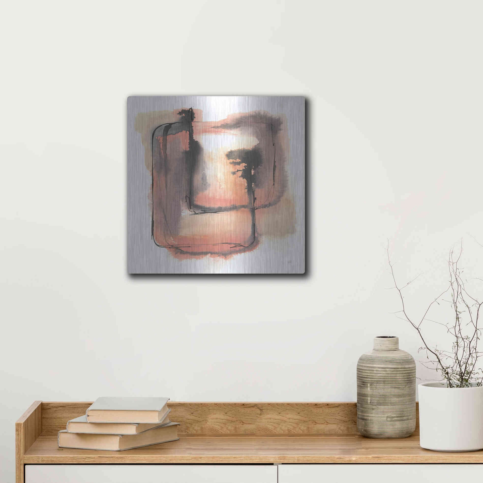 Luxe Metal Art 'Life Squared I' by Chris Paschke, Metal Wall Art,12x12