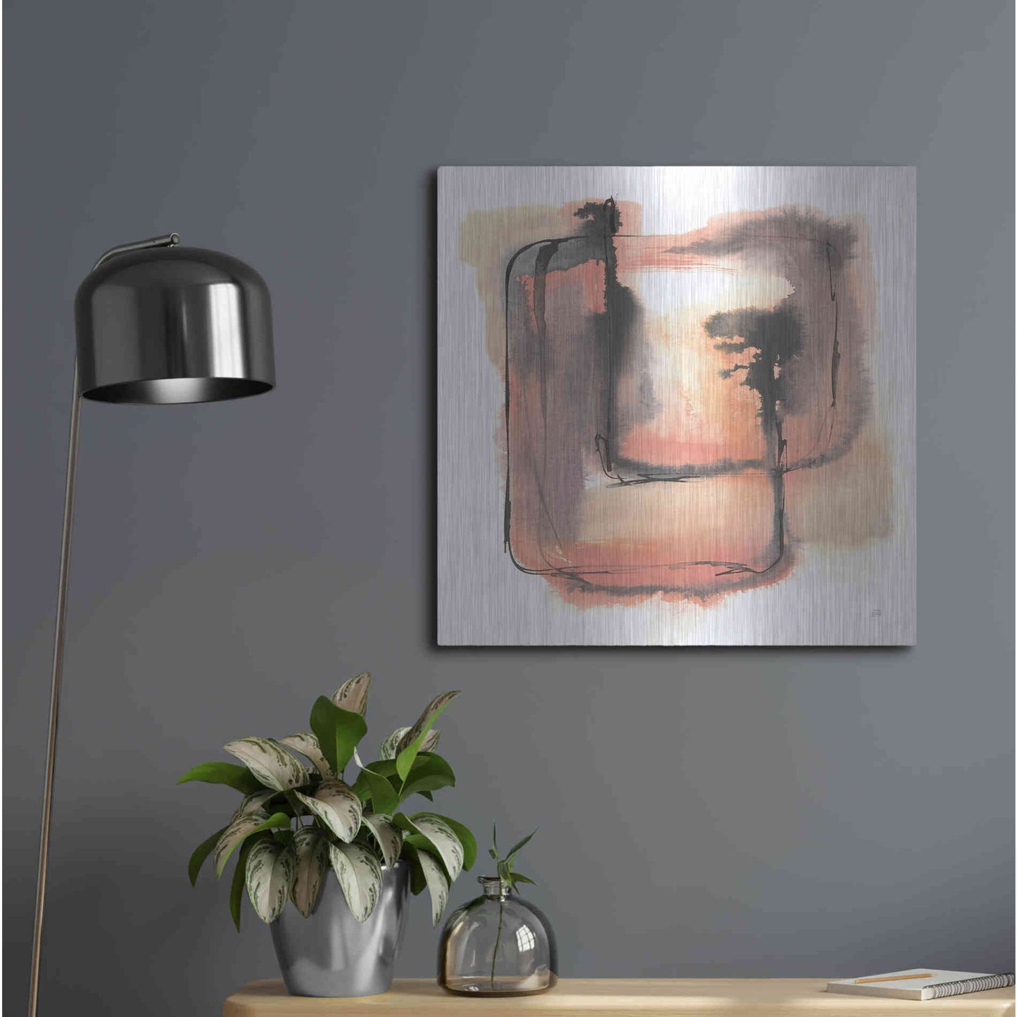 Luxe Metal Art 'Life Squared I' by Chris Paschke, Metal Wall Art,24x24