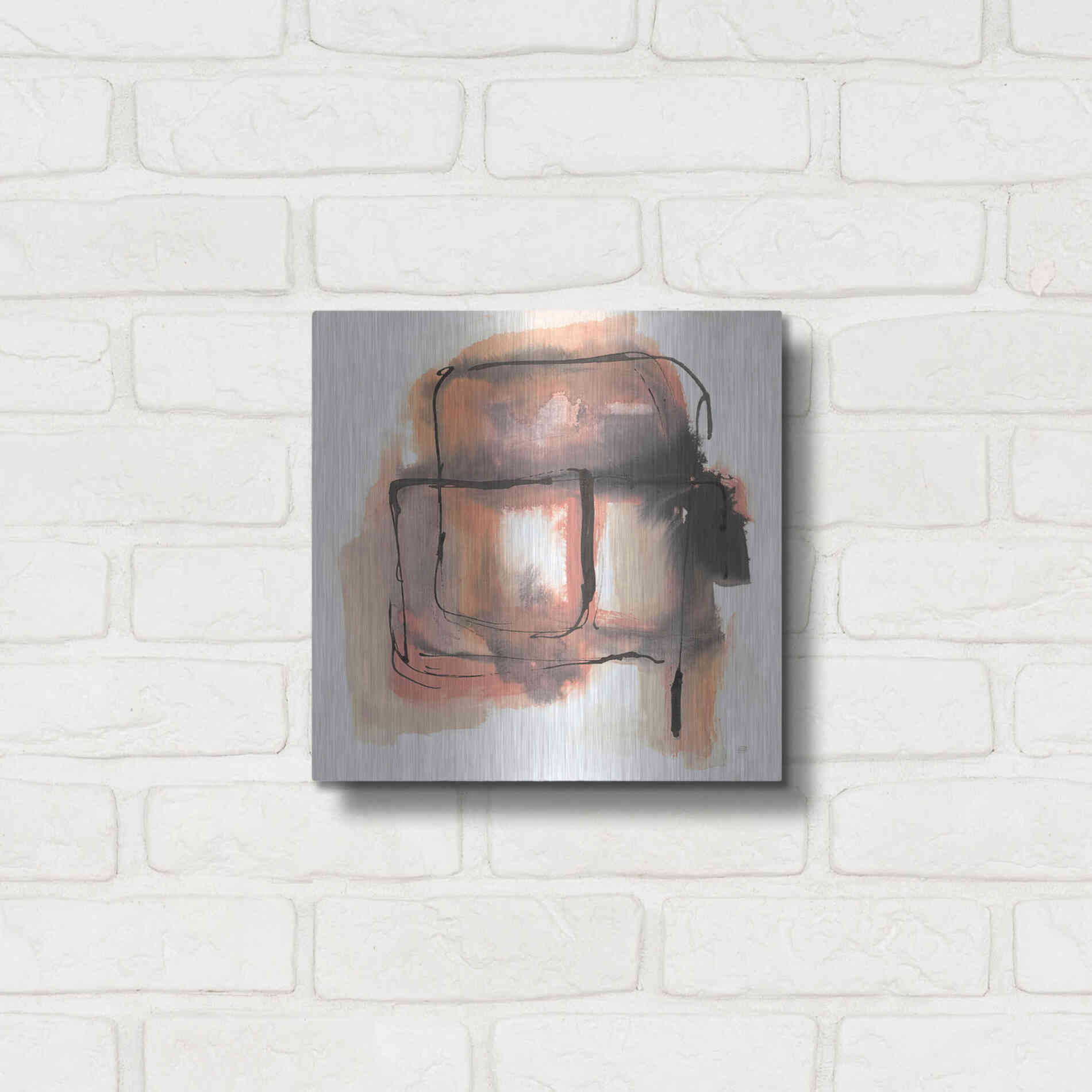 Luxe Metal Art 'Life Squared II' by Chris Paschke, Metal Wall Art,12x12