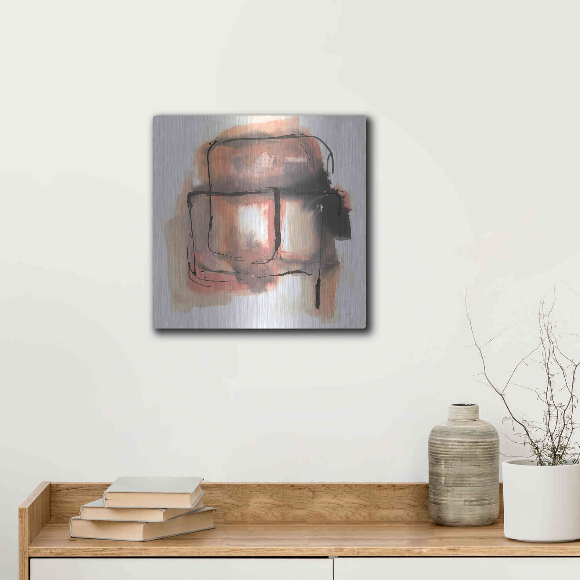 Luxe Metal Art 'Life Squared II' by Chris Paschke, Metal Wall Art,12x12
