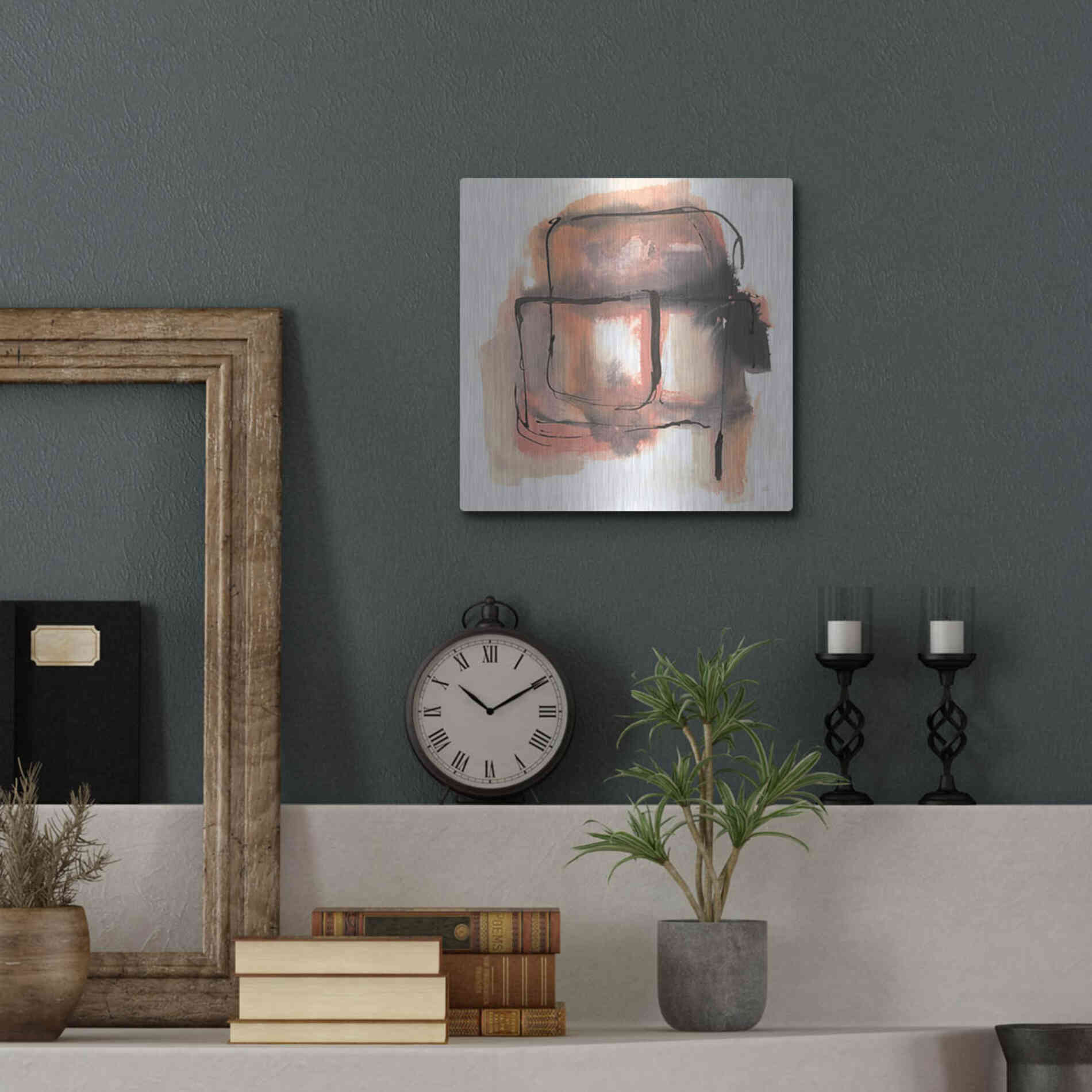 Luxe Metal Art 'Life Squared II' by Chris Paschke, Metal Wall Art,12x12