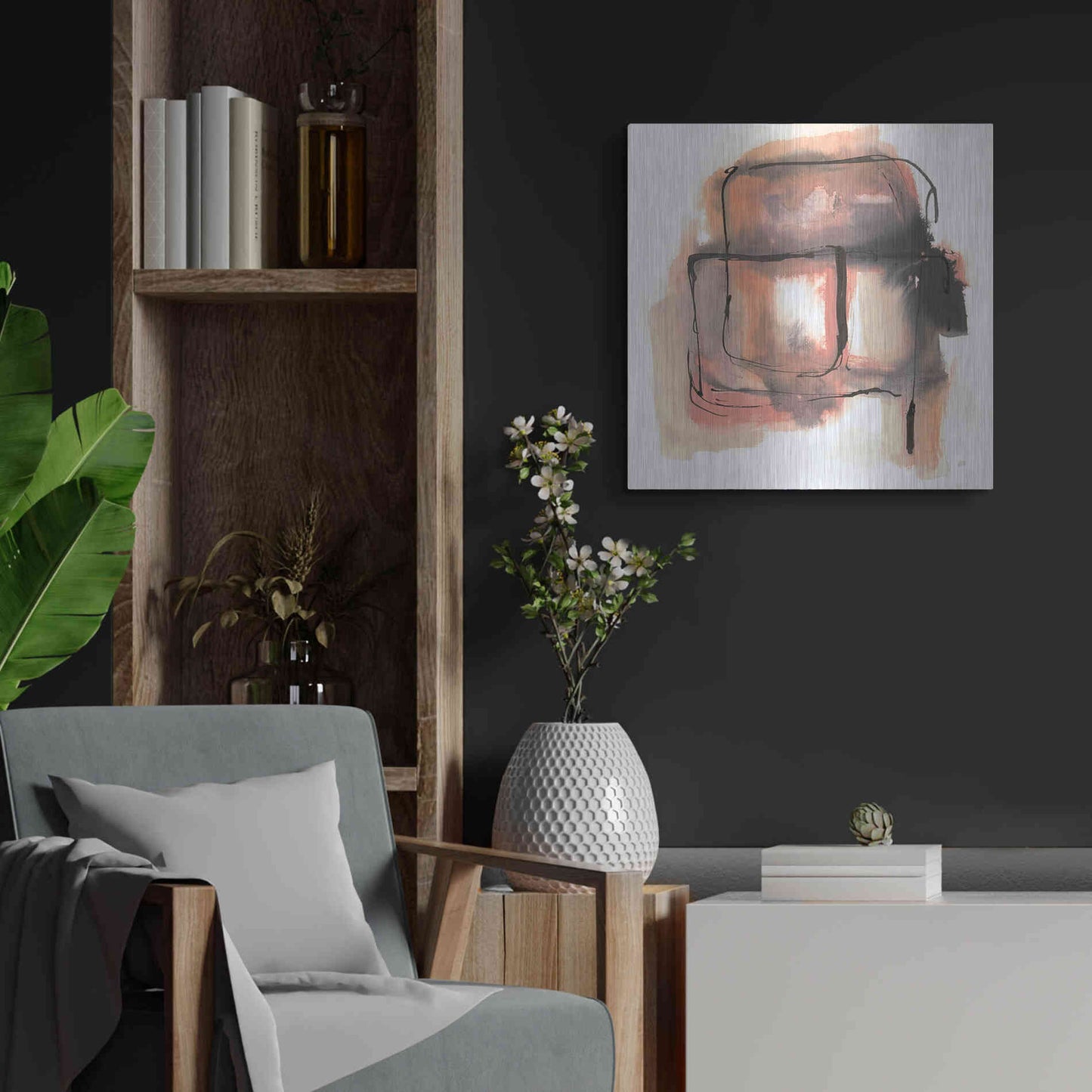 Luxe Metal Art 'Life Squared II' by Chris Paschke, Metal Wall Art,24x24