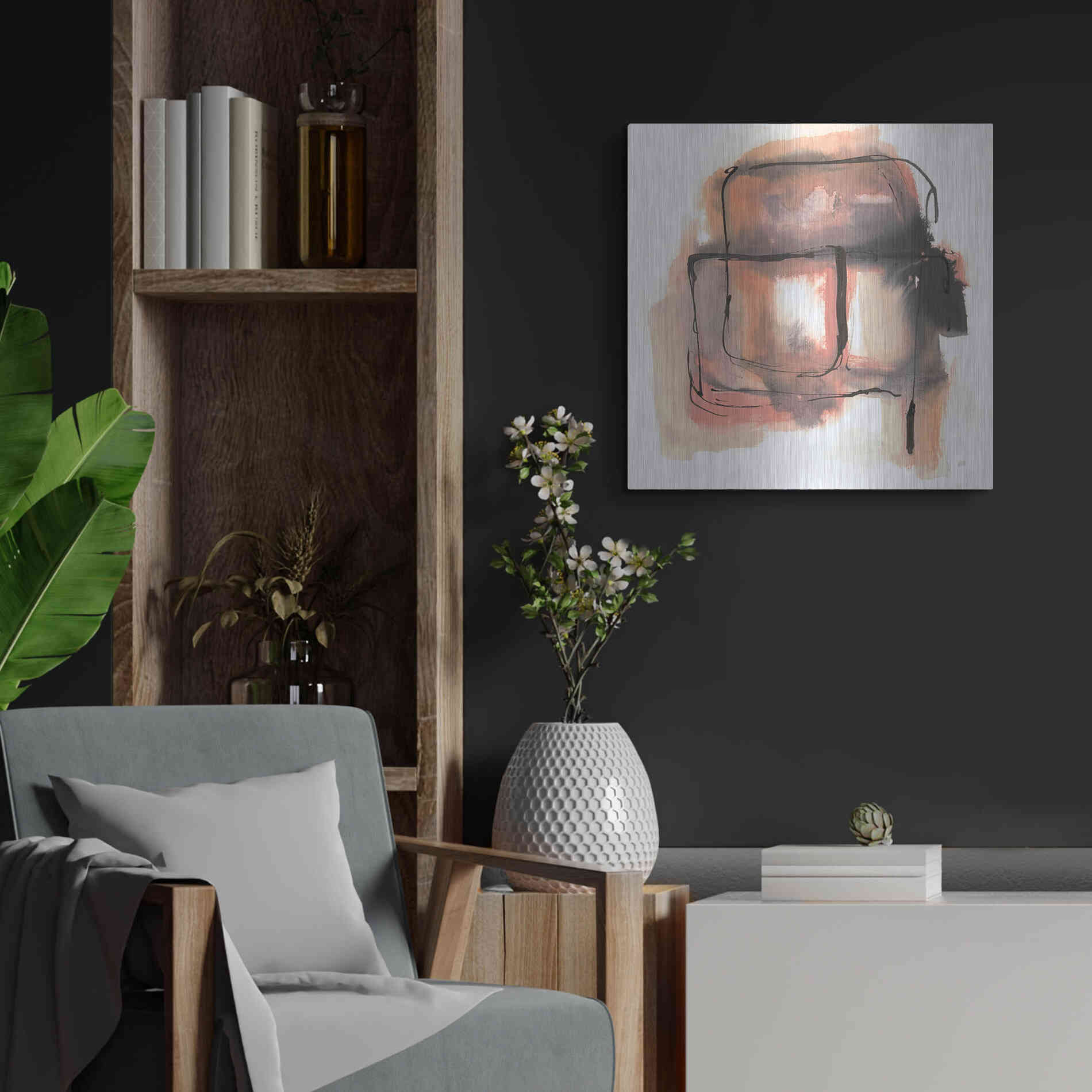 Luxe Metal Art 'Life Squared II' by Chris Paschke, Metal Wall Art,24x24