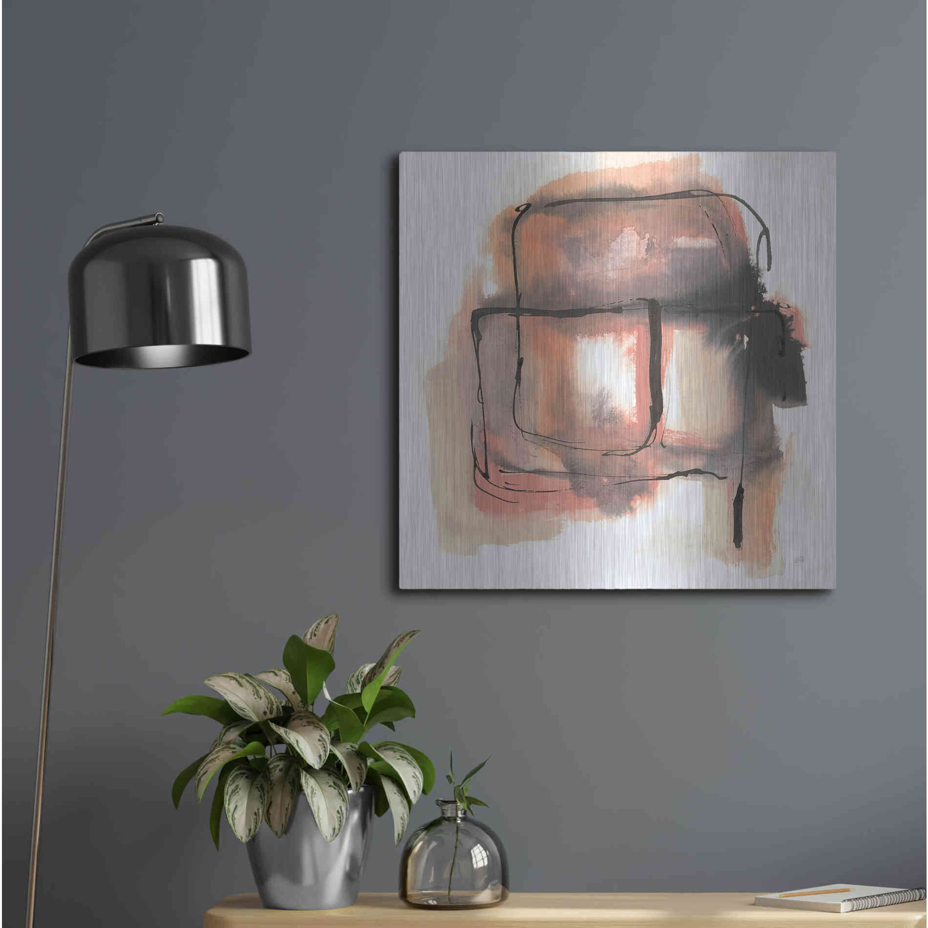 Luxe Metal Art 'Life Squared II' by Chris Paschke, Metal Wall Art,24x24