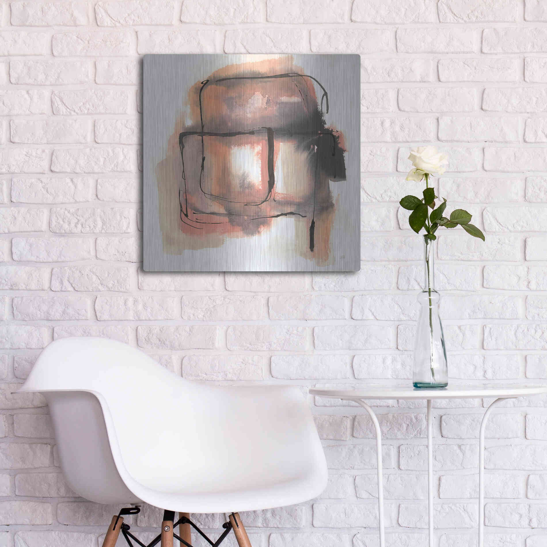 Luxe Metal Art 'Life Squared II' by Chris Paschke, Metal Wall Art,24x24
