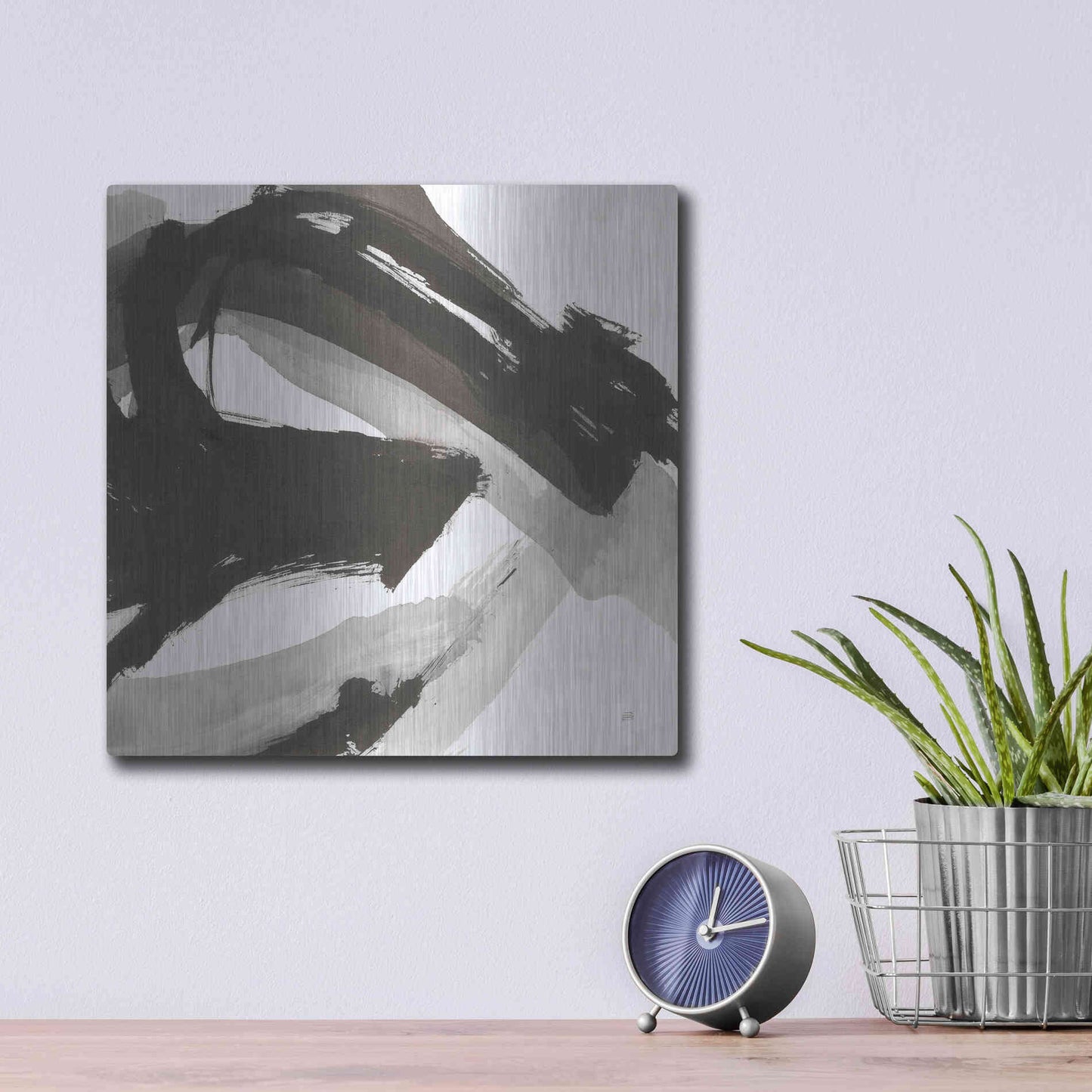 Luxe Metal Art 'Chaos II' by Chris Paschke, Metal Wall Art,12x12