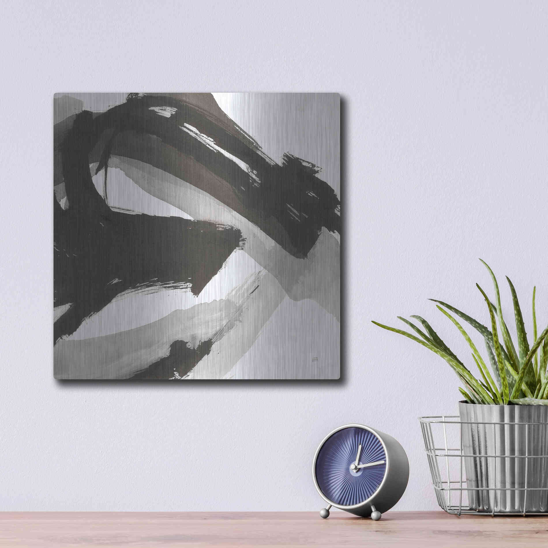 Luxe Metal Art 'Chaos II' by Chris Paschke, Metal Wall Art,12x12