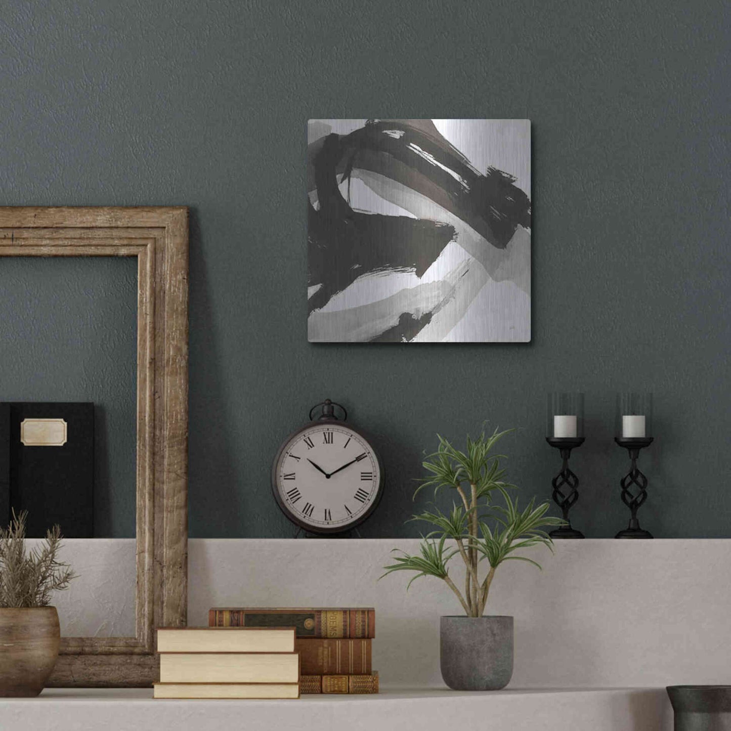 Luxe Metal Art 'Chaos II' by Chris Paschke, Metal Wall Art,12x12