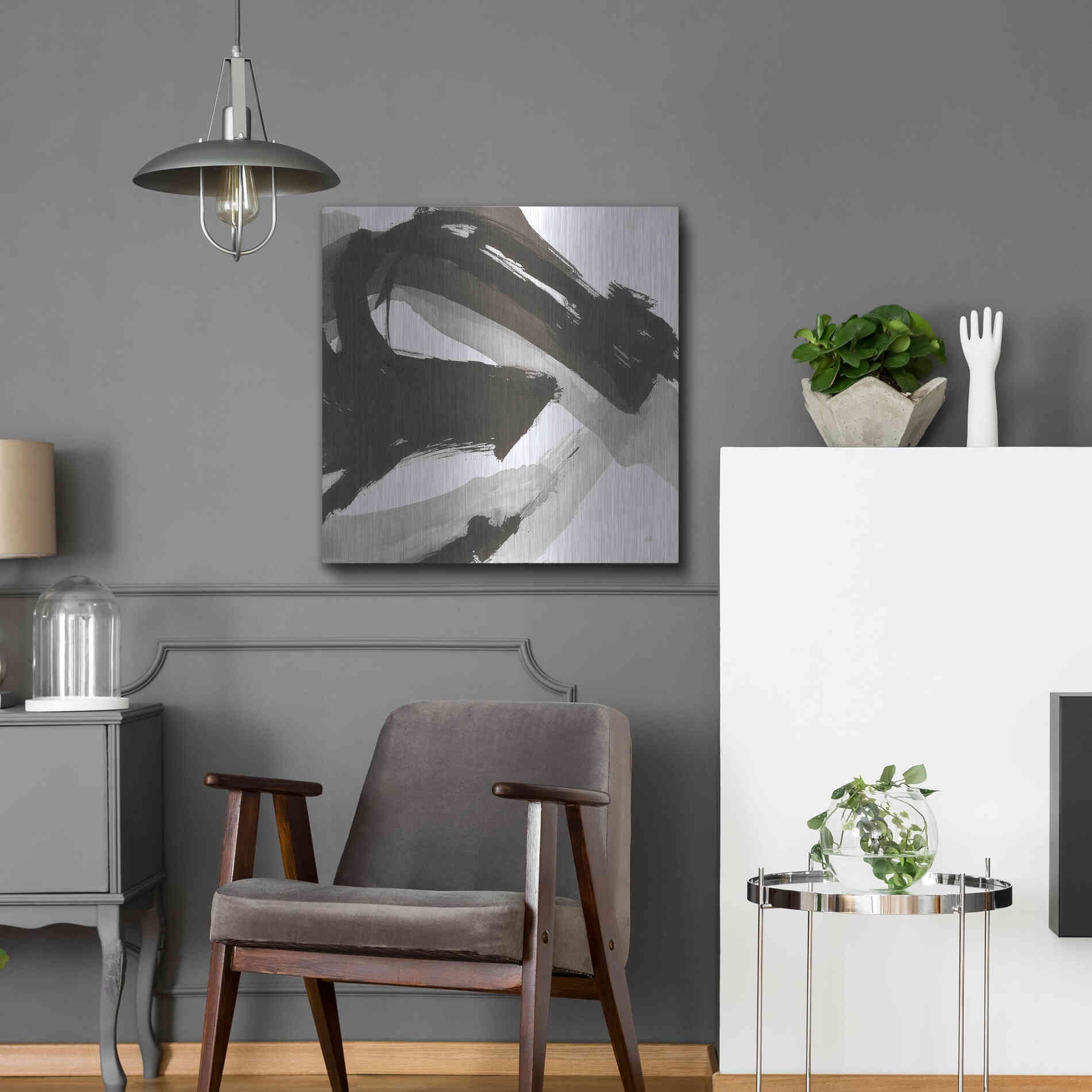 Luxe Metal Art 'Chaos II' by Chris Paschke, Metal Wall Art,24x24