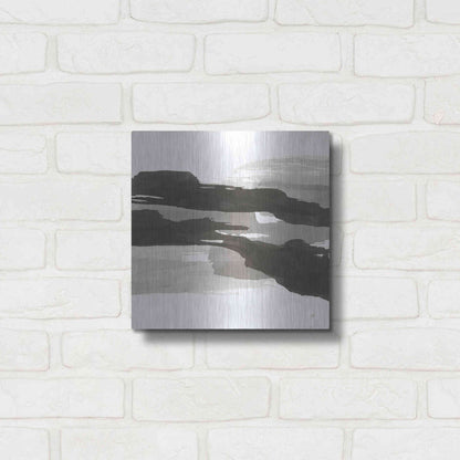 Luxe Metal Art 'Black and White Classic III' by Chris Paschke, Metal Wall Art,12x12