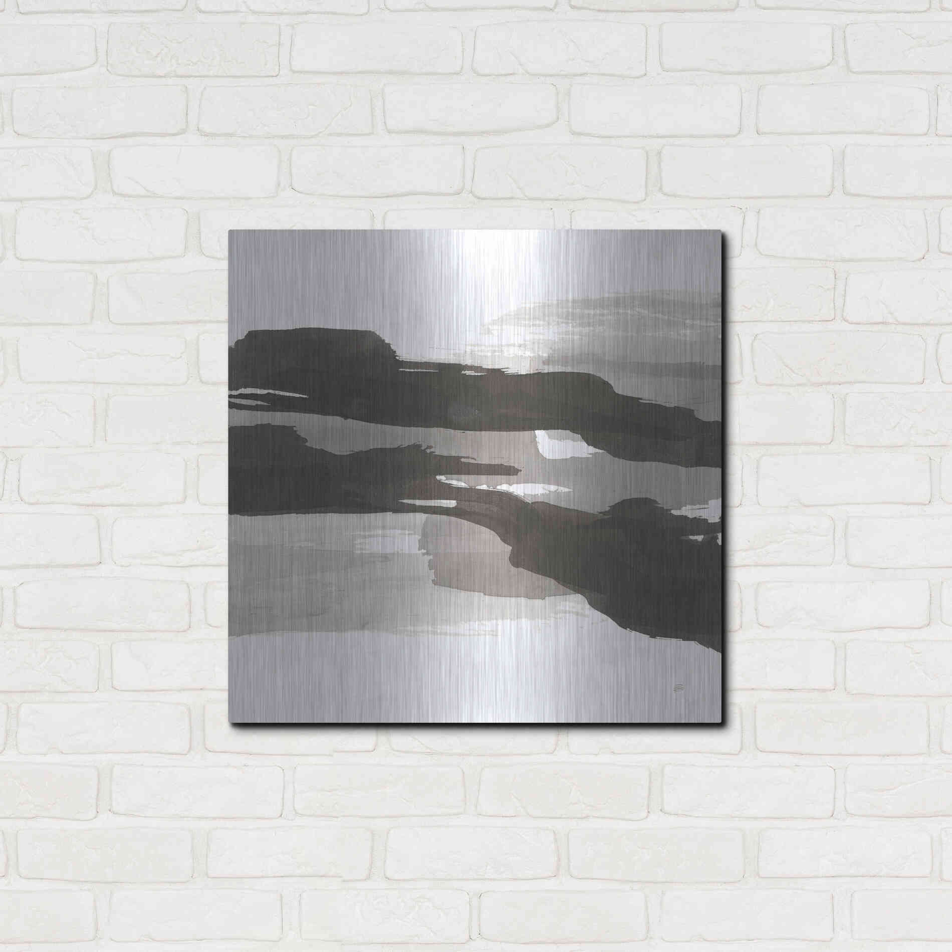 Luxe Metal Art 'Black and White Classic III' by Chris Paschke, Metal Wall Art,24x24