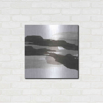 Luxe Metal Art 'Black and White Classic III' by Chris Paschke, Metal Wall Art,24x24