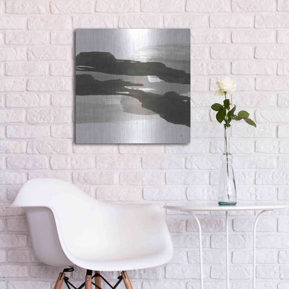 Luxe Metal Art 'Black and White Classic III' by Chris Paschke, Metal Wall Art,24x24