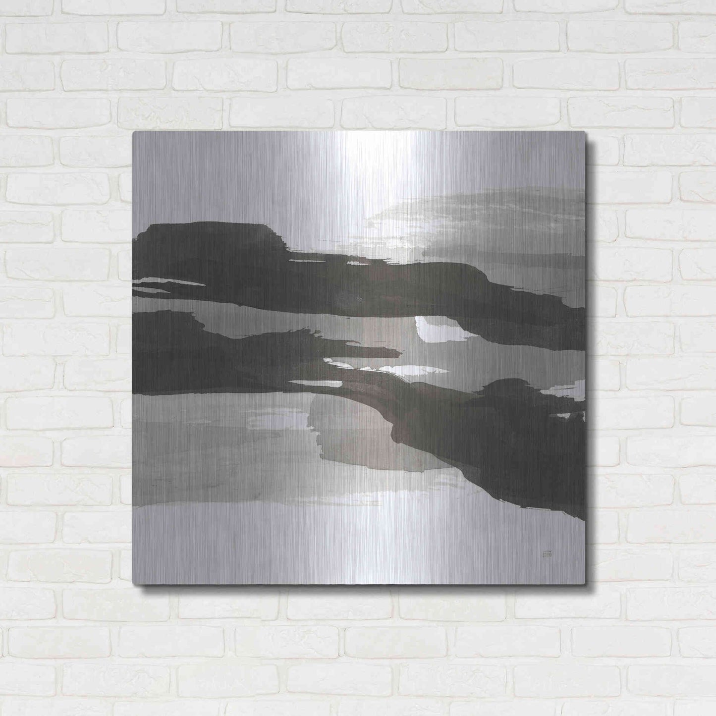 Luxe Metal Art 'Black and White Classic III' by Chris Paschke, Metal Wall Art,36x36