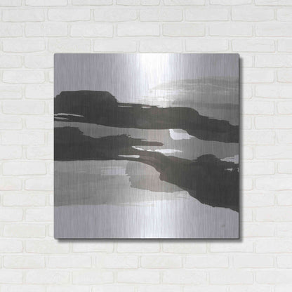 Luxe Metal Art 'Black and White Classic III' by Chris Paschke, Metal Wall Art,36x36