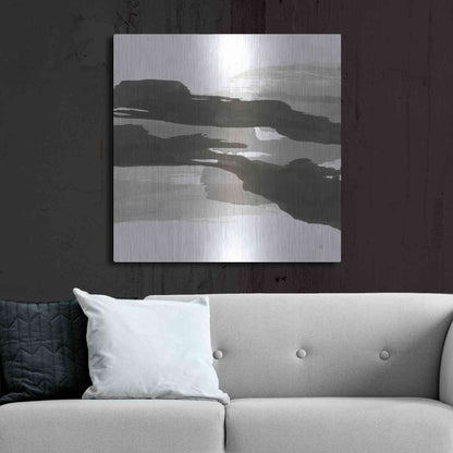 Luxe Metal Art 'Black and White Classic III' by Chris Paschke, Metal Wall Art,36x36