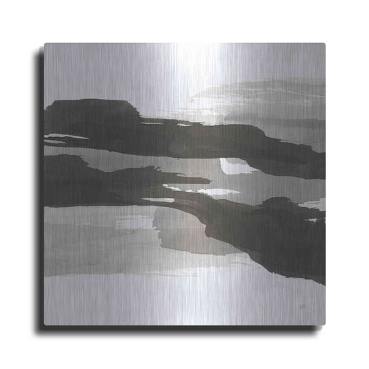 Luxe Metal Art 'Black and White Classic III' by Chris Paschke, Metal Wall Art