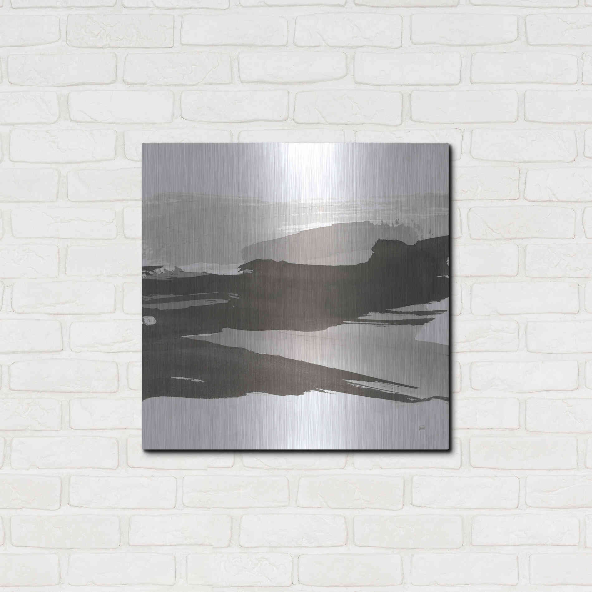 Luxe Metal Art 'Black and White Classic IV' by Chris Paschke, Metal Wall Art,24x24