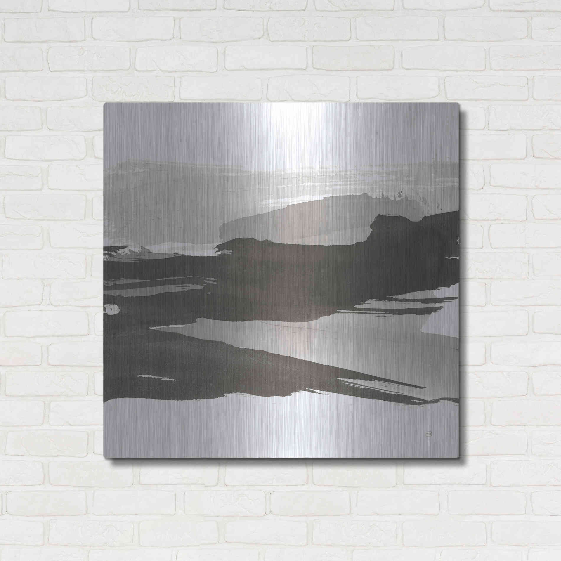 Luxe Metal Art 'Black and White Classic IV' by Chris Paschke, Metal Wall Art,36x36