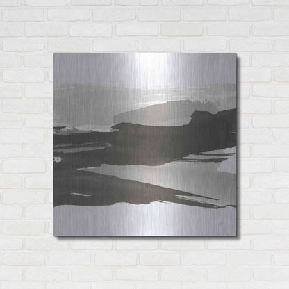 Luxe Metal Art 'Black and White Classic IV' by Chris Paschke, Metal Wall Art,36x36