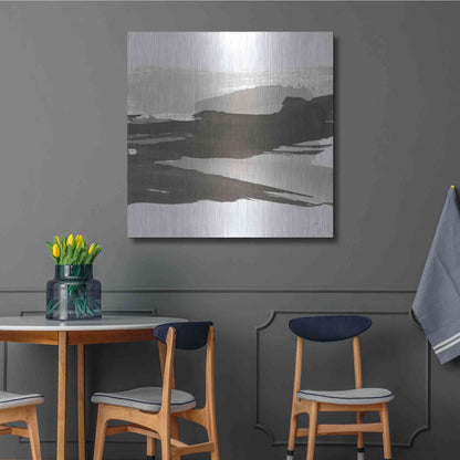 Luxe Metal Art 'Black and White Classic IV' by Chris Paschke, Metal Wall Art,36x36