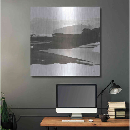 Luxe Metal Art 'Black and White Classic IV' by Chris Paschke, Metal Wall Art,36x36