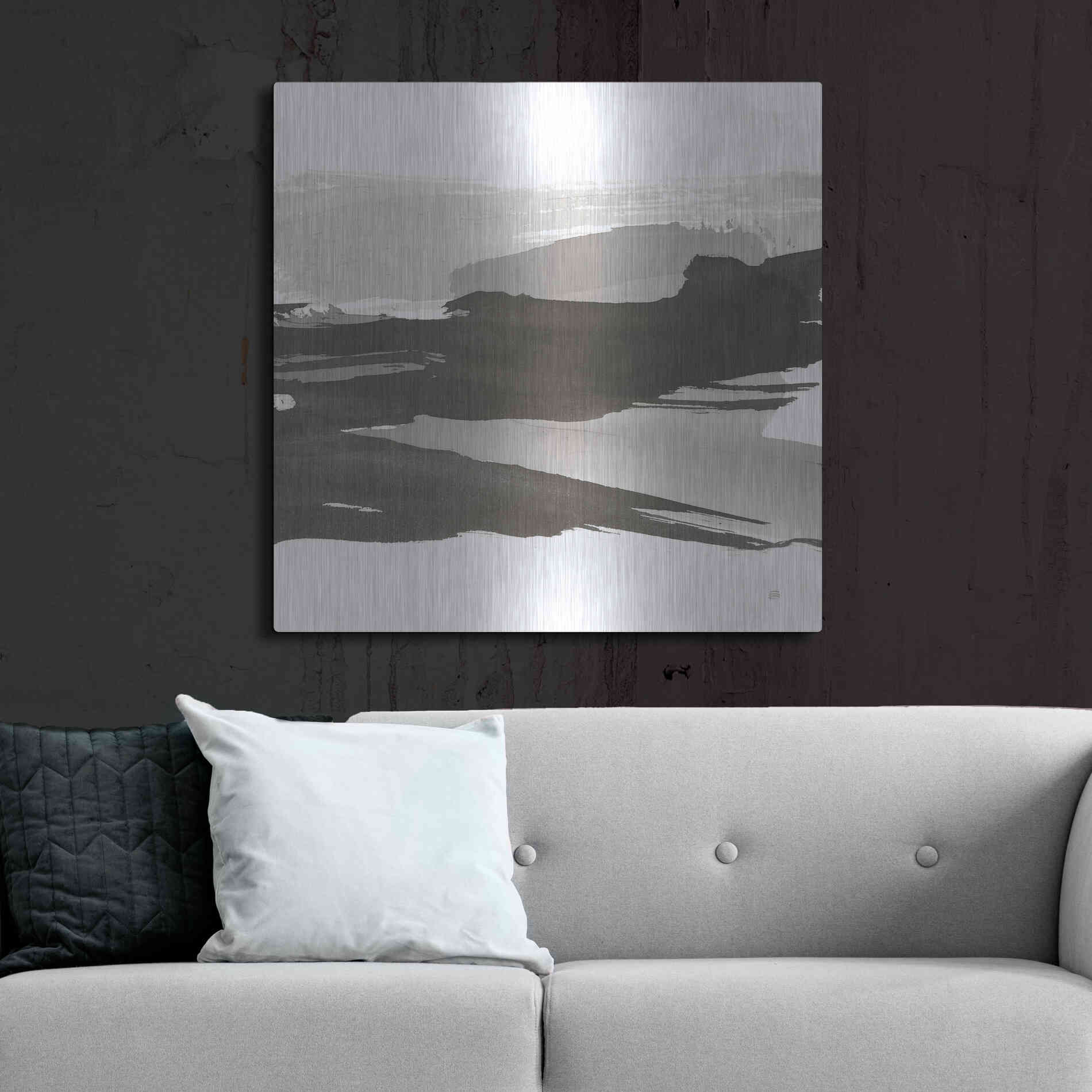 Luxe Metal Art 'Black and White Classic IV' by Chris Paschke, Metal Wall Art,36x36