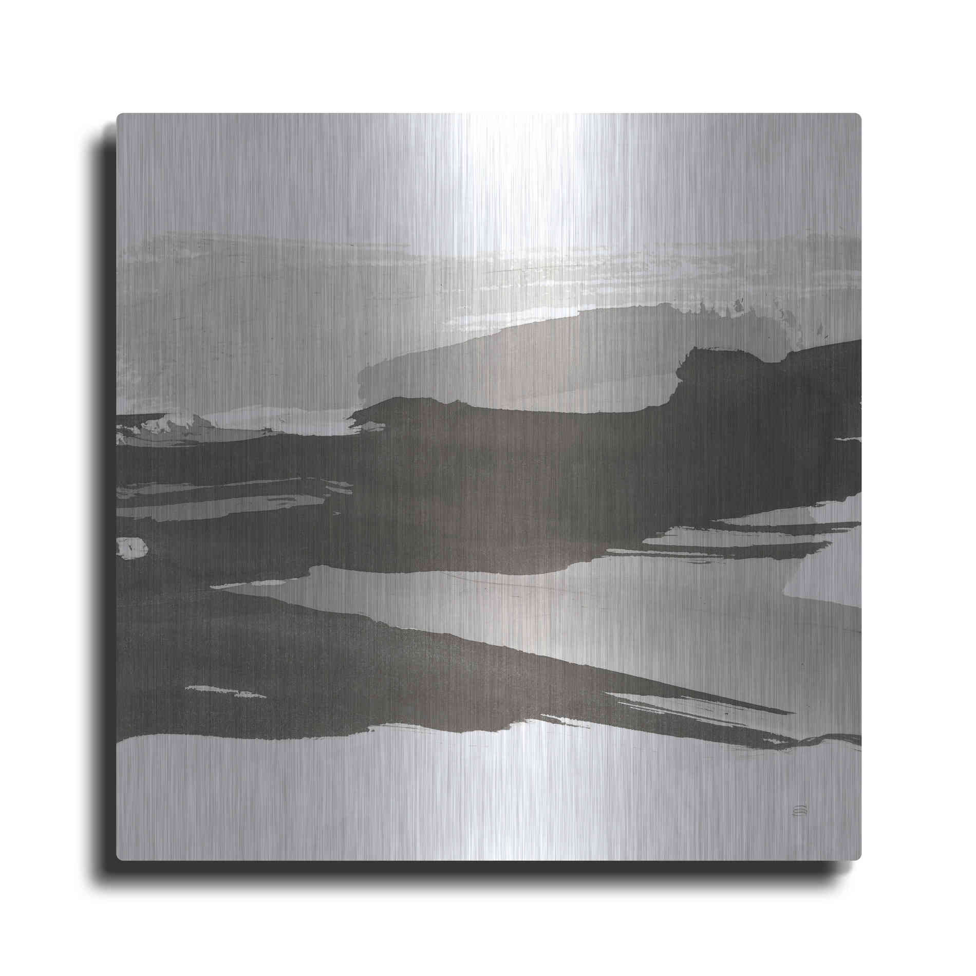 Luxe Metal Art 'Black and White Classic IV' by Chris Paschke, Metal Wall Art