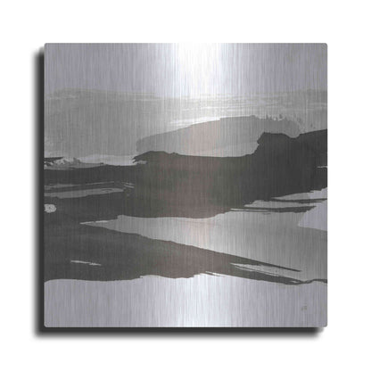 Luxe Metal Art 'Black and White Classic IV' by Chris Paschke, Metal Wall Art