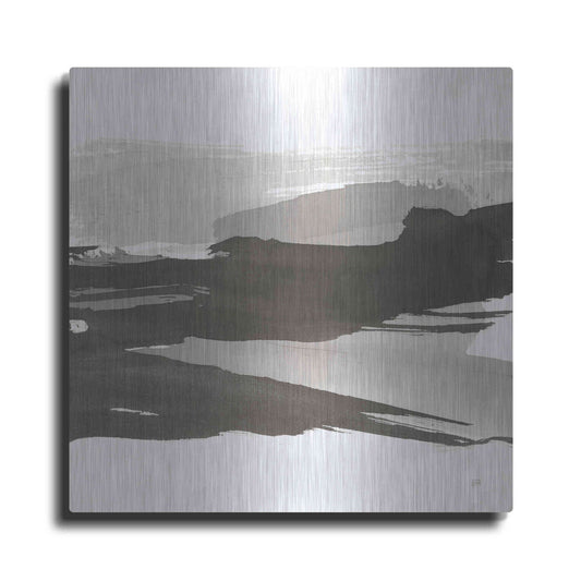 Luxe Metal Art 'Black and White Classic IV' by Chris Paschke, Metal Wall Art