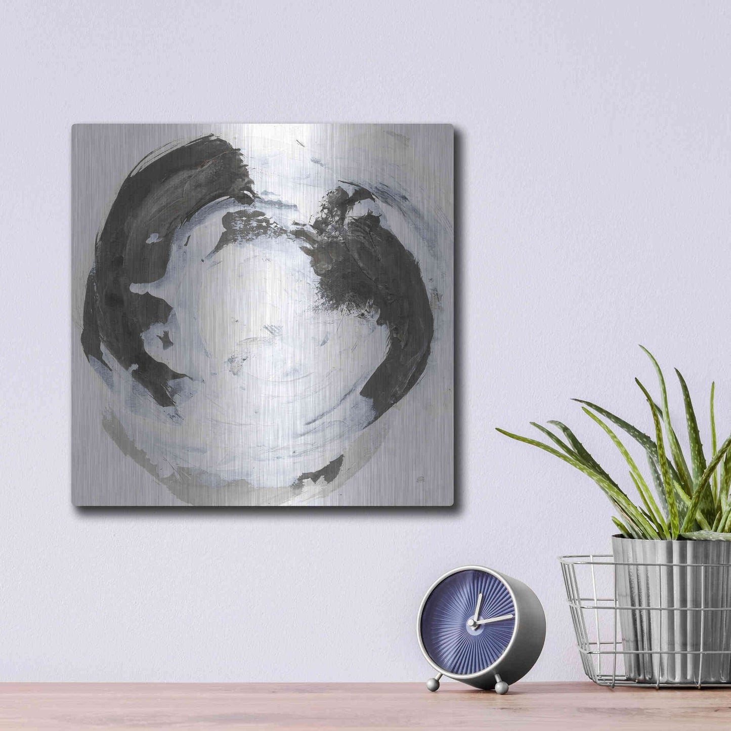 Luxe Metal Art 'Beginning I' by Chris Paschke, Metal Wall Art,12x12