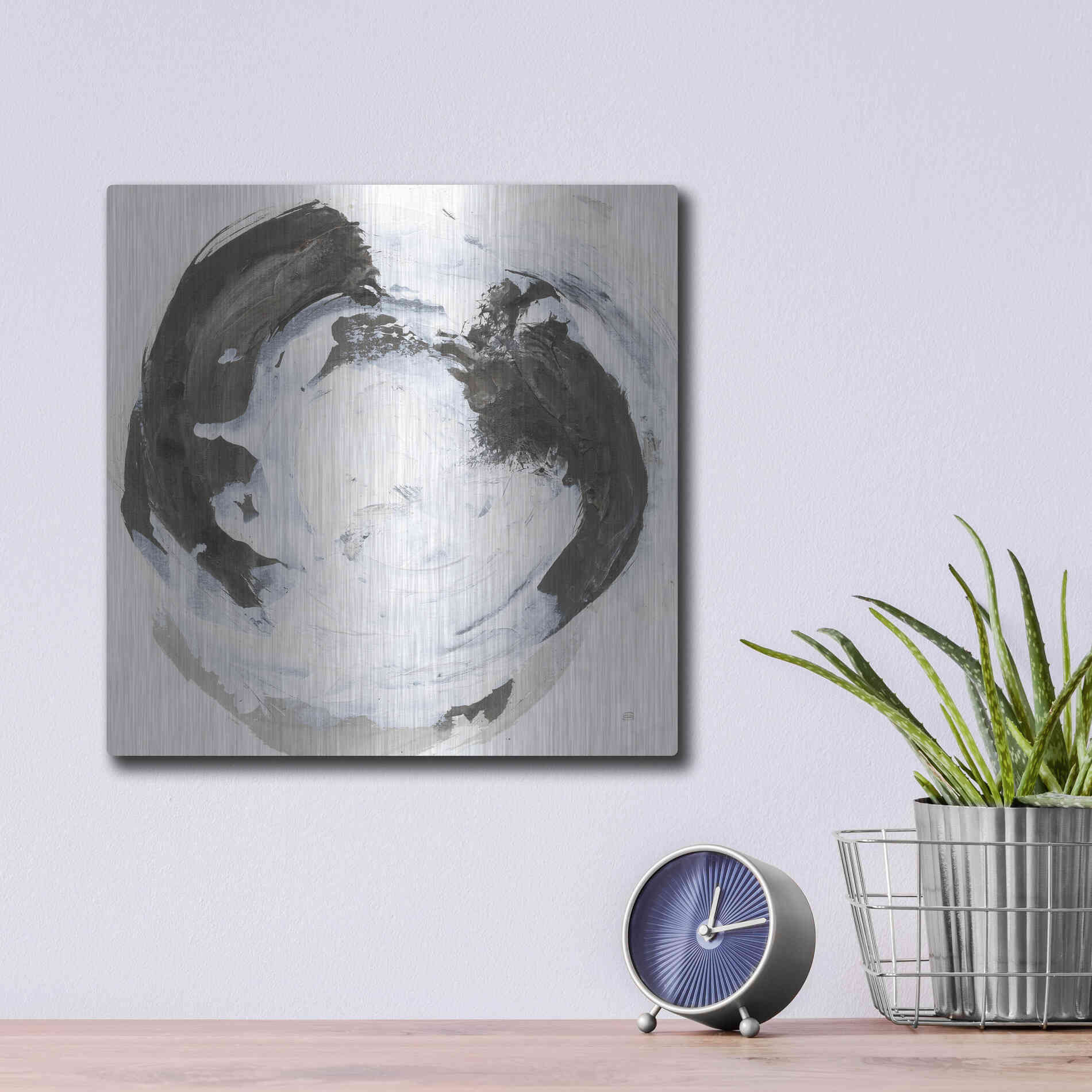 Luxe Metal Art 'Beginning I' by Chris Paschke, Metal Wall Art,12x12