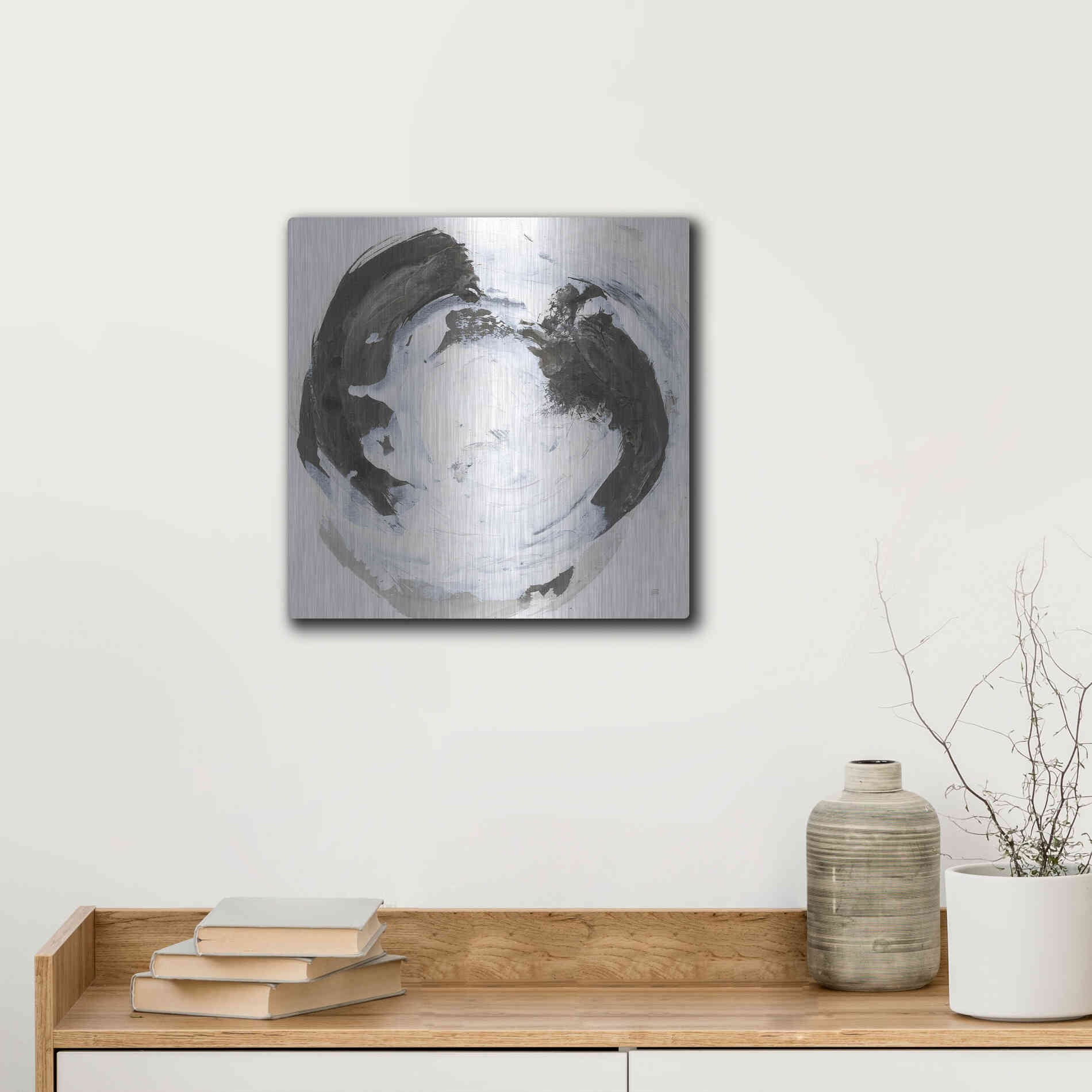 Luxe Metal Art 'Beginning I' by Chris Paschke, Metal Wall Art,12x12