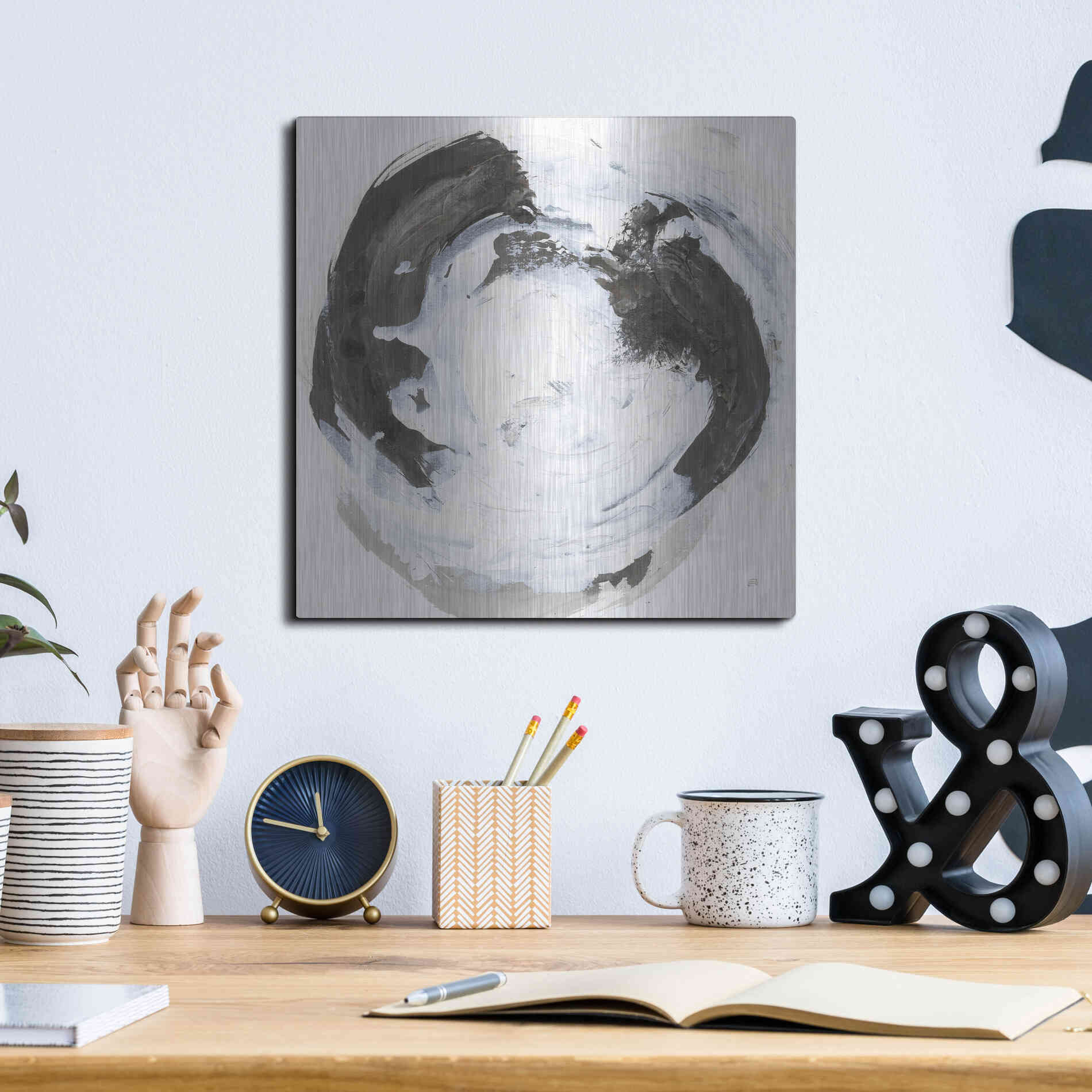 Luxe Metal Art 'Beginning I' by Chris Paschke, Metal Wall Art,12x12