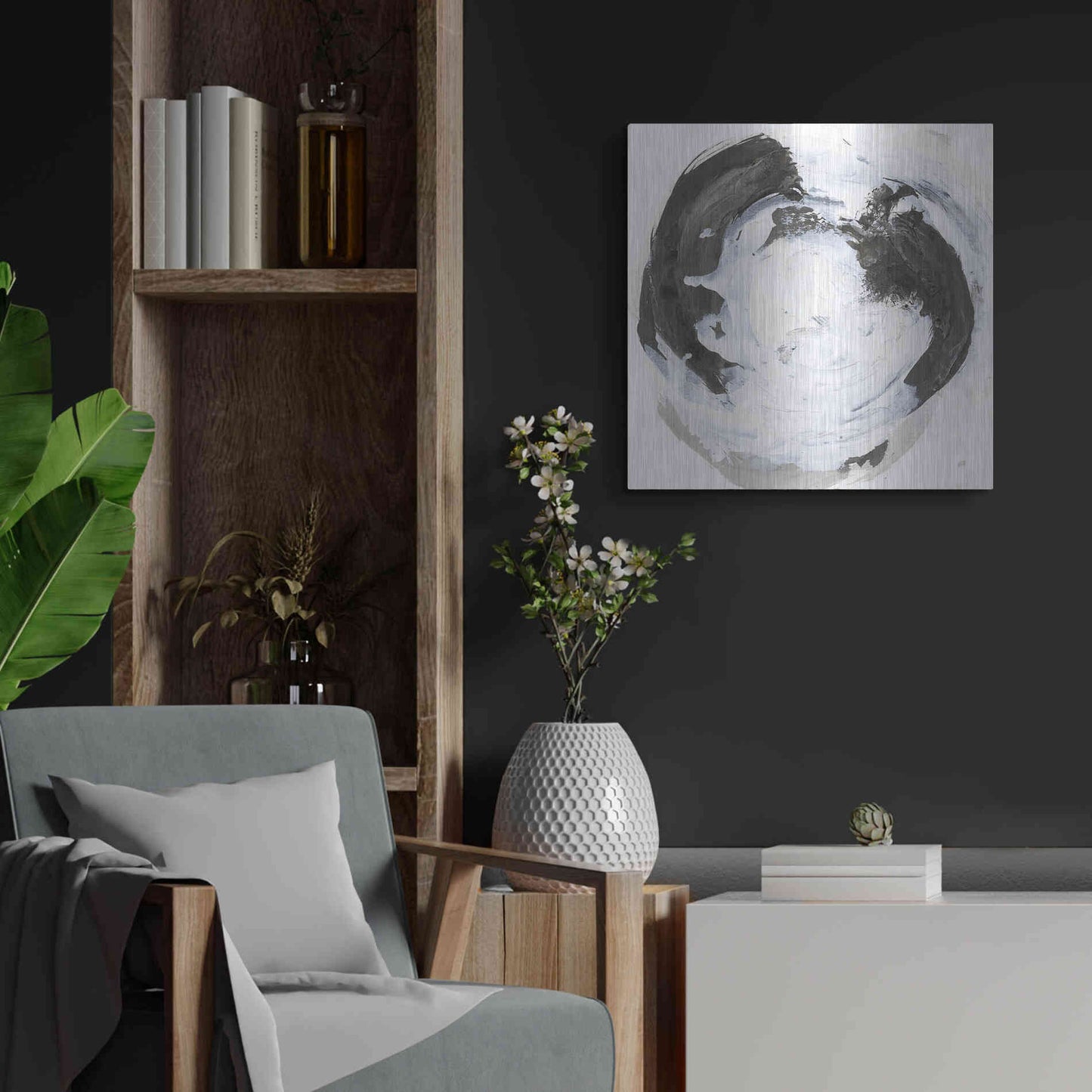 Luxe Metal Art 'Beginning I' by Chris Paschke, Metal Wall Art,24x24